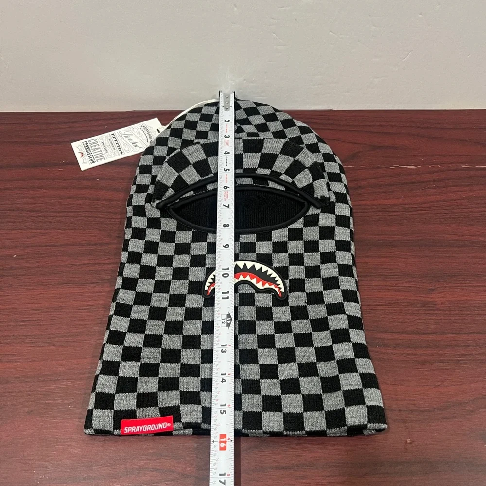 Sprayground, Shark Bite Visor Ski Mask, Grey & Black